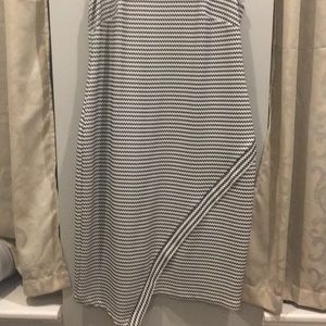 Eloquii Sleeveless Bodycon Dress B/W Stripe